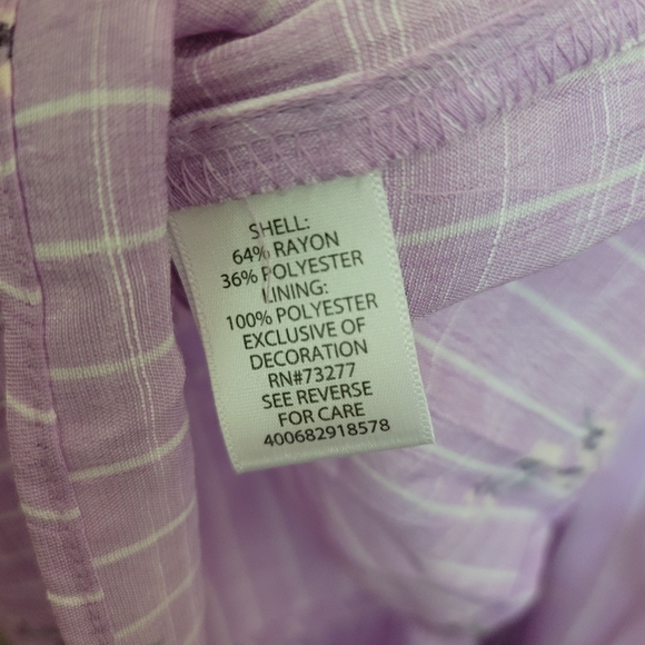 Lavender Stripe Floral Cottagecore Cami Blouse - Picture 6 of 6